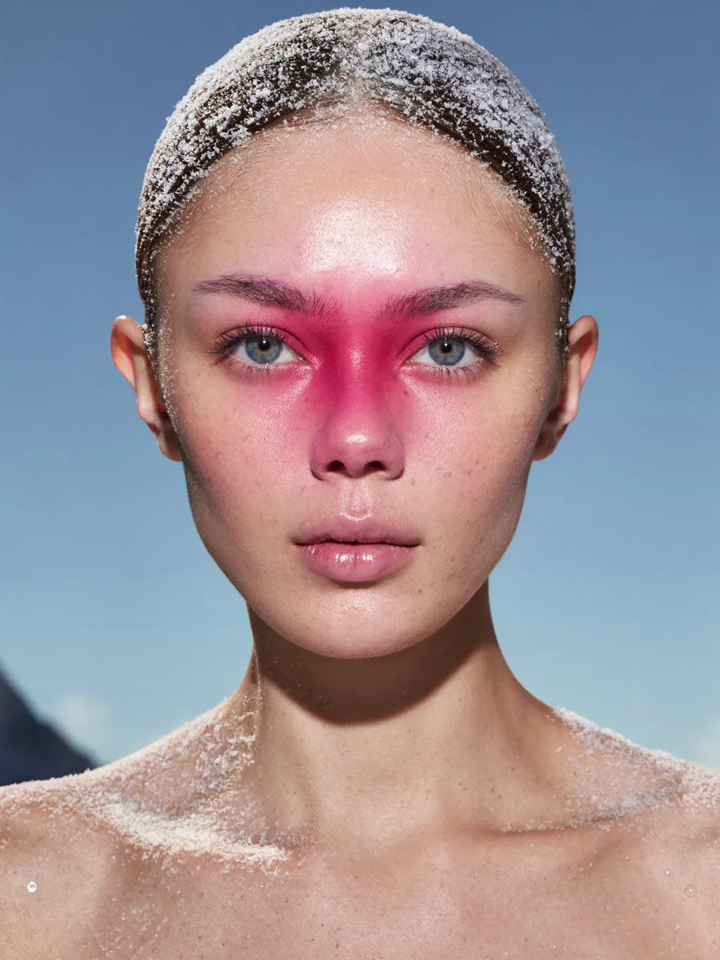 Cold Girl special effects makeup — AI photoshoot example