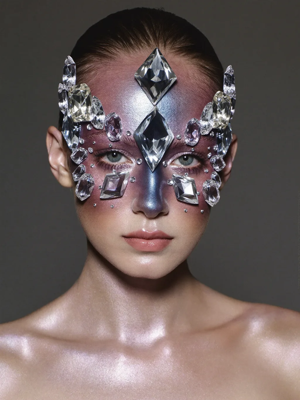 Crystal Nymph special effects makeup — AI photoshoot example