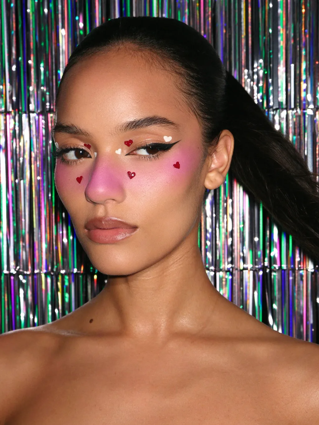 E-Girl Hearts special effects makeup — AI photoshoot example