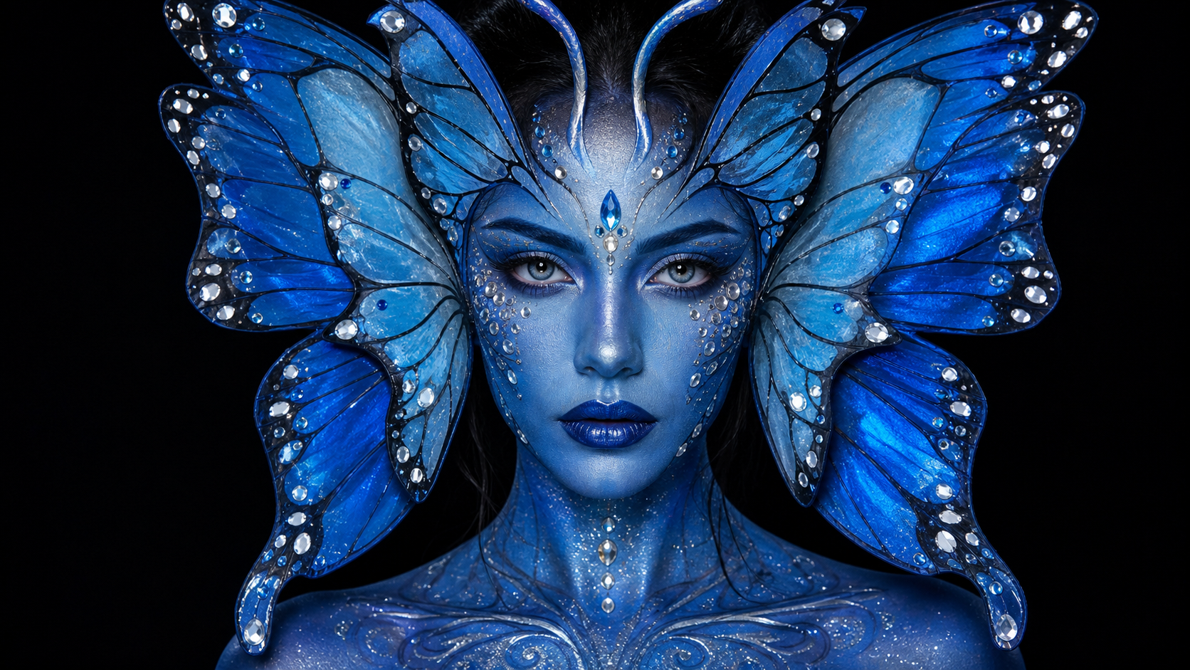 Blue Butterfly makeup concept