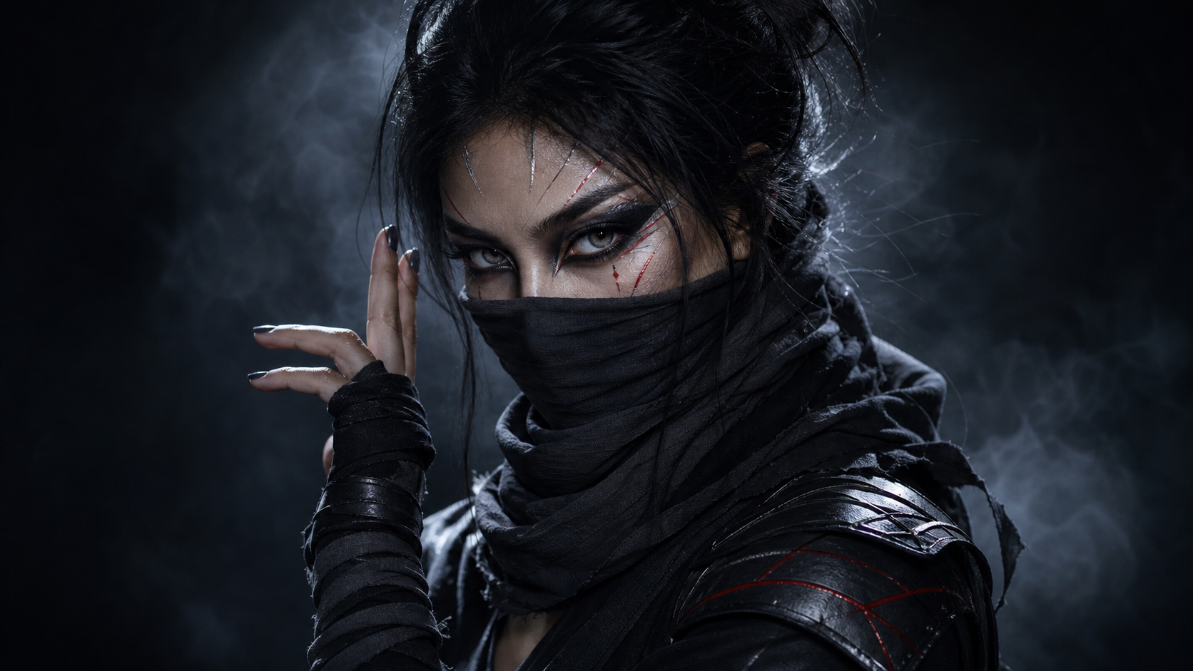 Shadow Ninja makeup concept