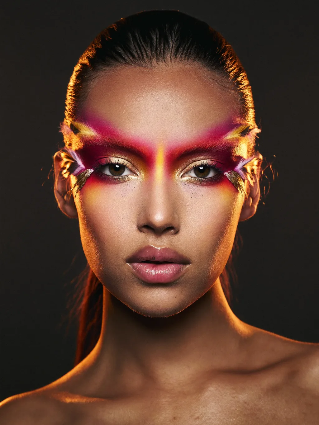 Fire Phoenix makeup concept