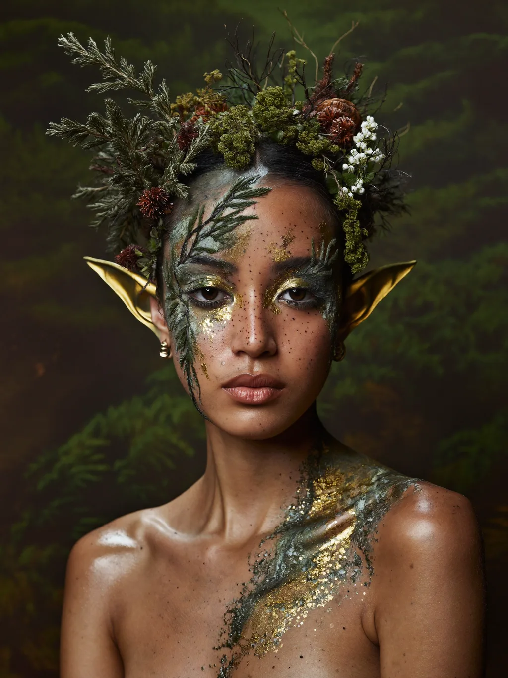 Forest Elf special effects makeup — AI photoshoot example
