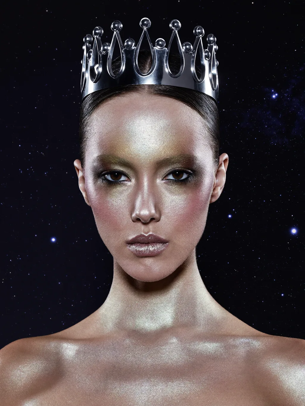 Galactic Royalty special effects makeup — AI photoshoot example