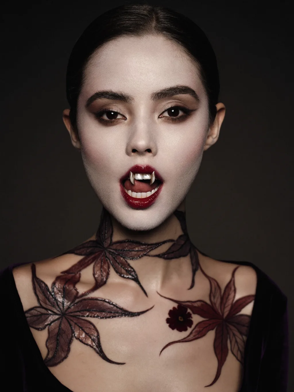 Gothic Vampire special effects makeup — AI photoshoot example