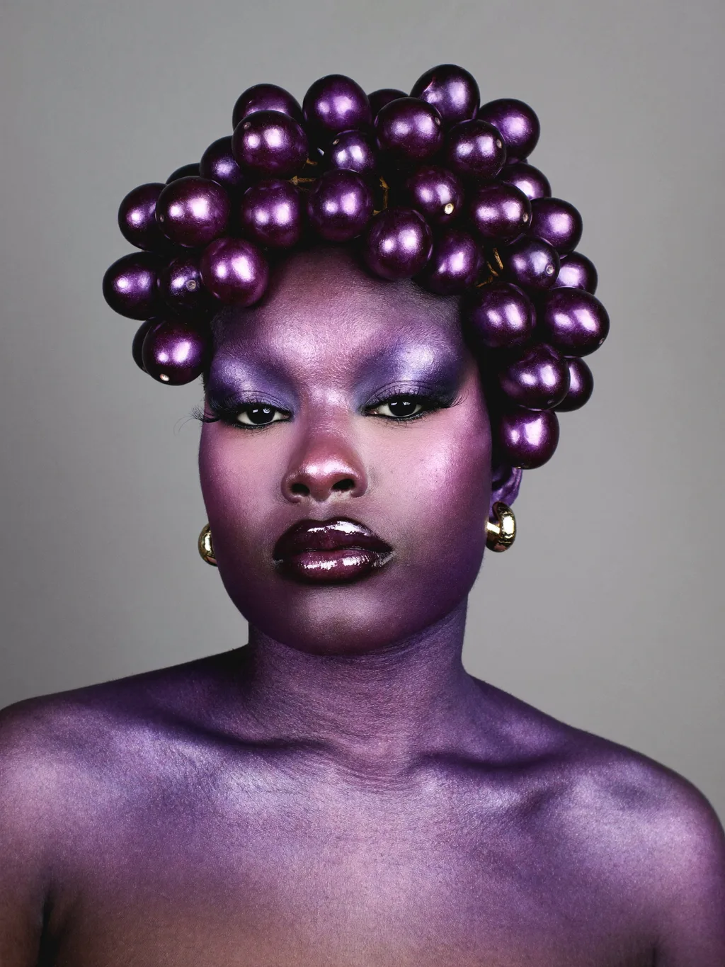 Grape Crush special effects makeup — AI photoshoot example