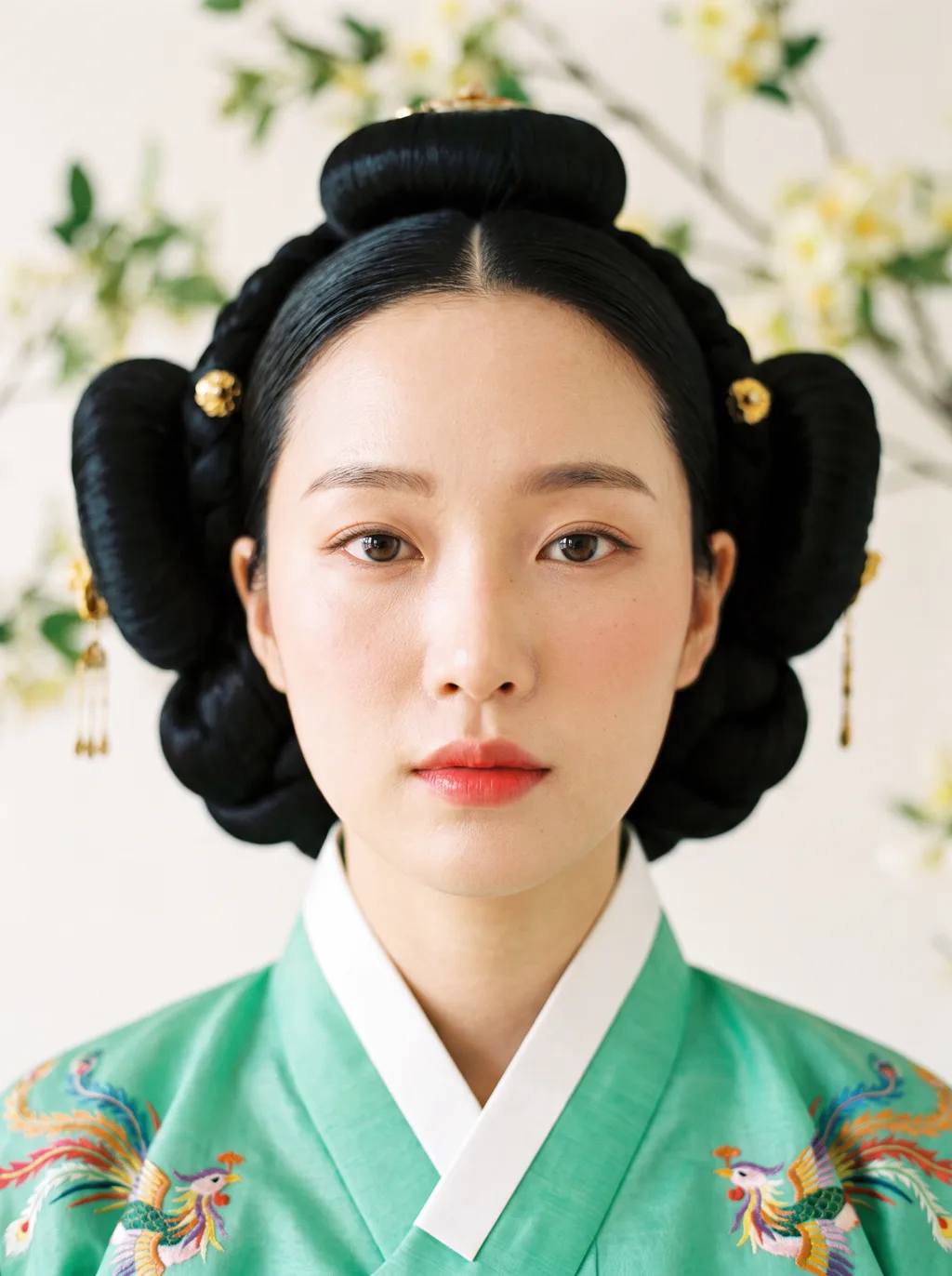 Jade Spring Queen special effects makeup — AI photoshoot example