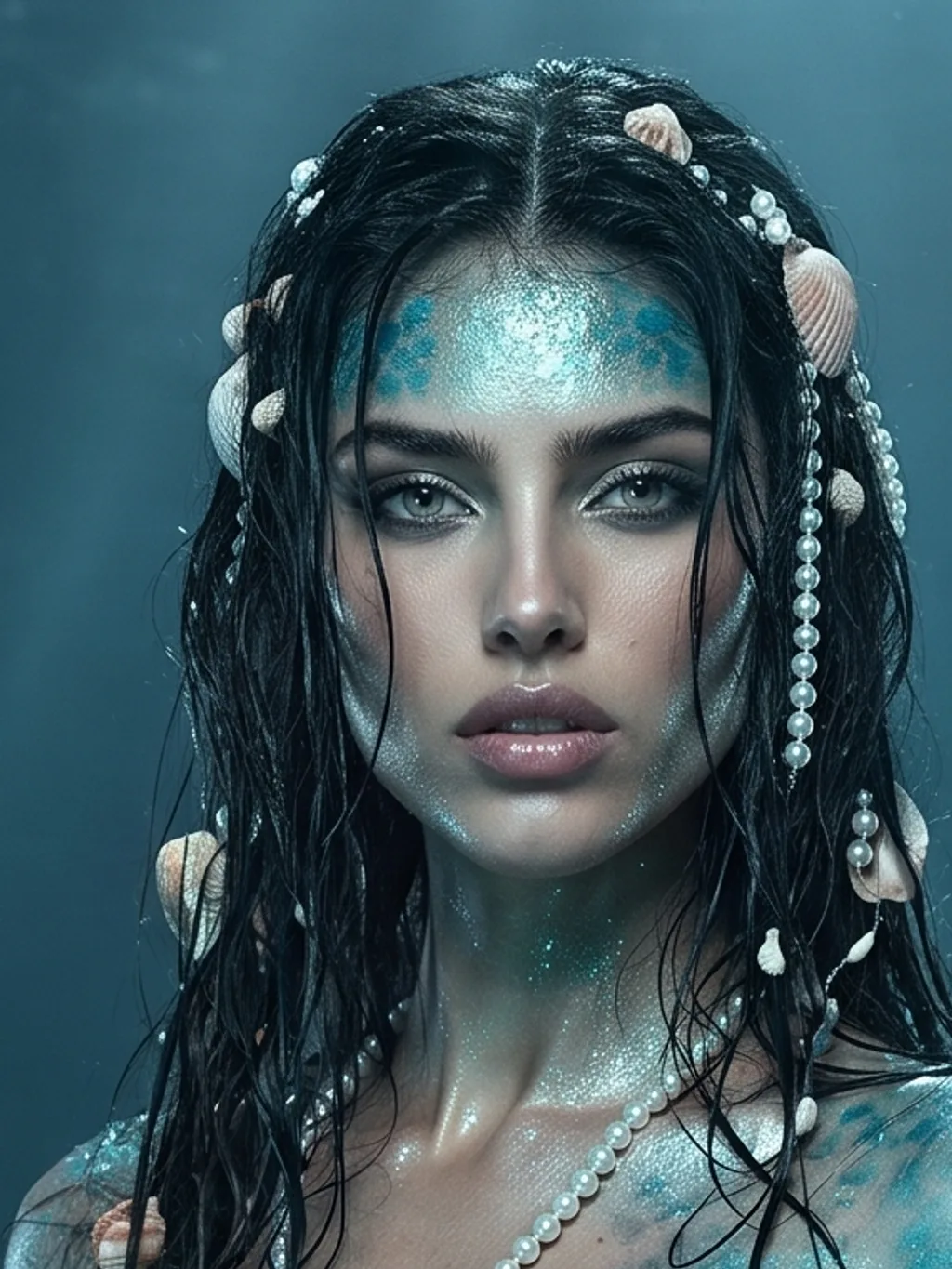 Mermaid Siren makeup concept