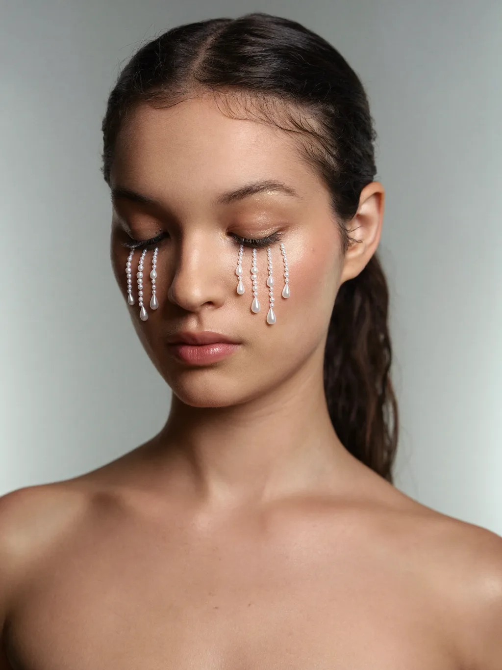 Pearl Tears special effects makeup — AI photoshoot example
