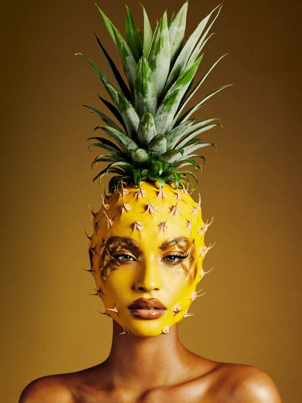 Pineapple Crown special effects makeup — AI photoshoot example