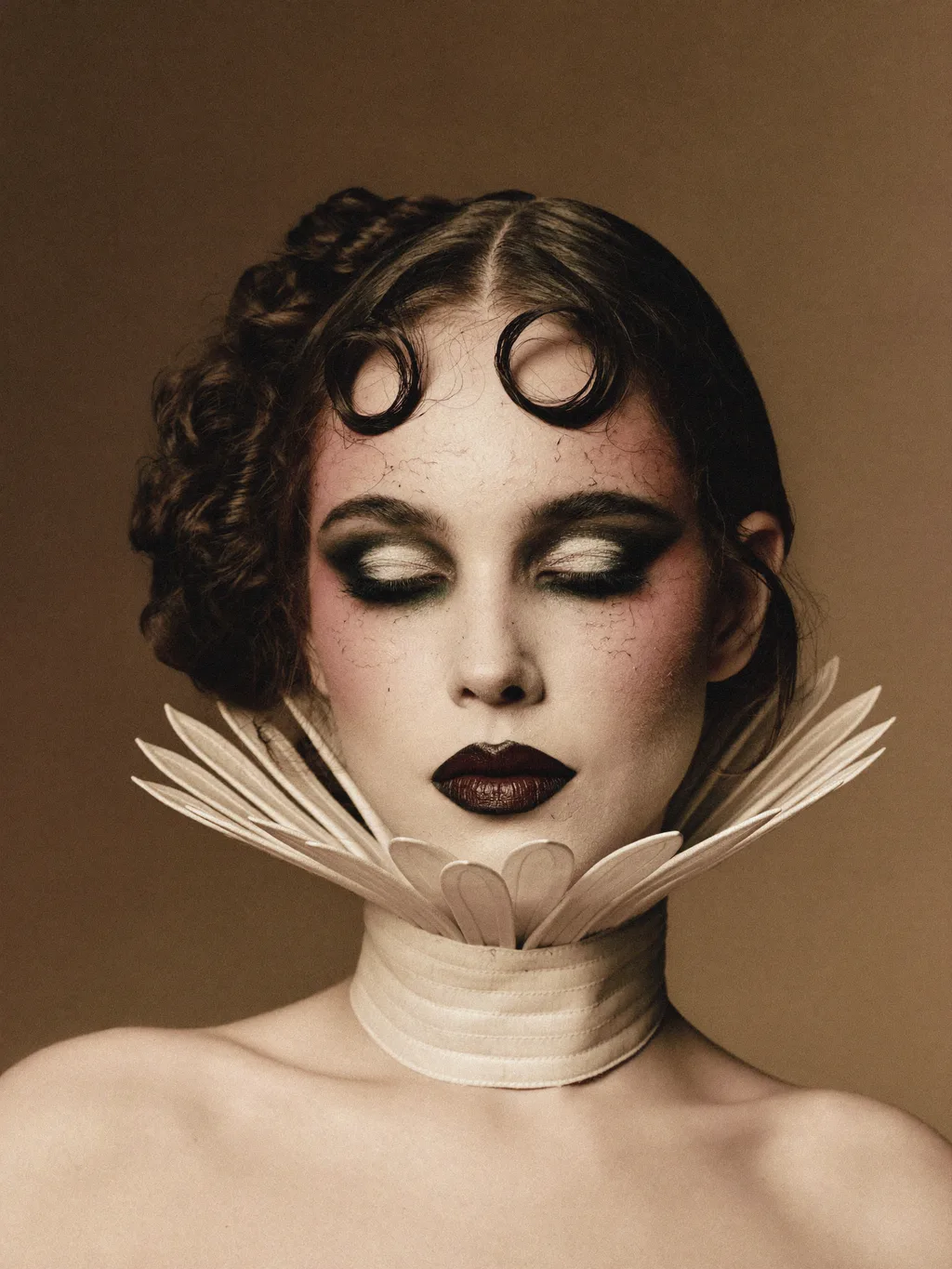 Possessed Victorian special effects makeup — AI photoshoot example