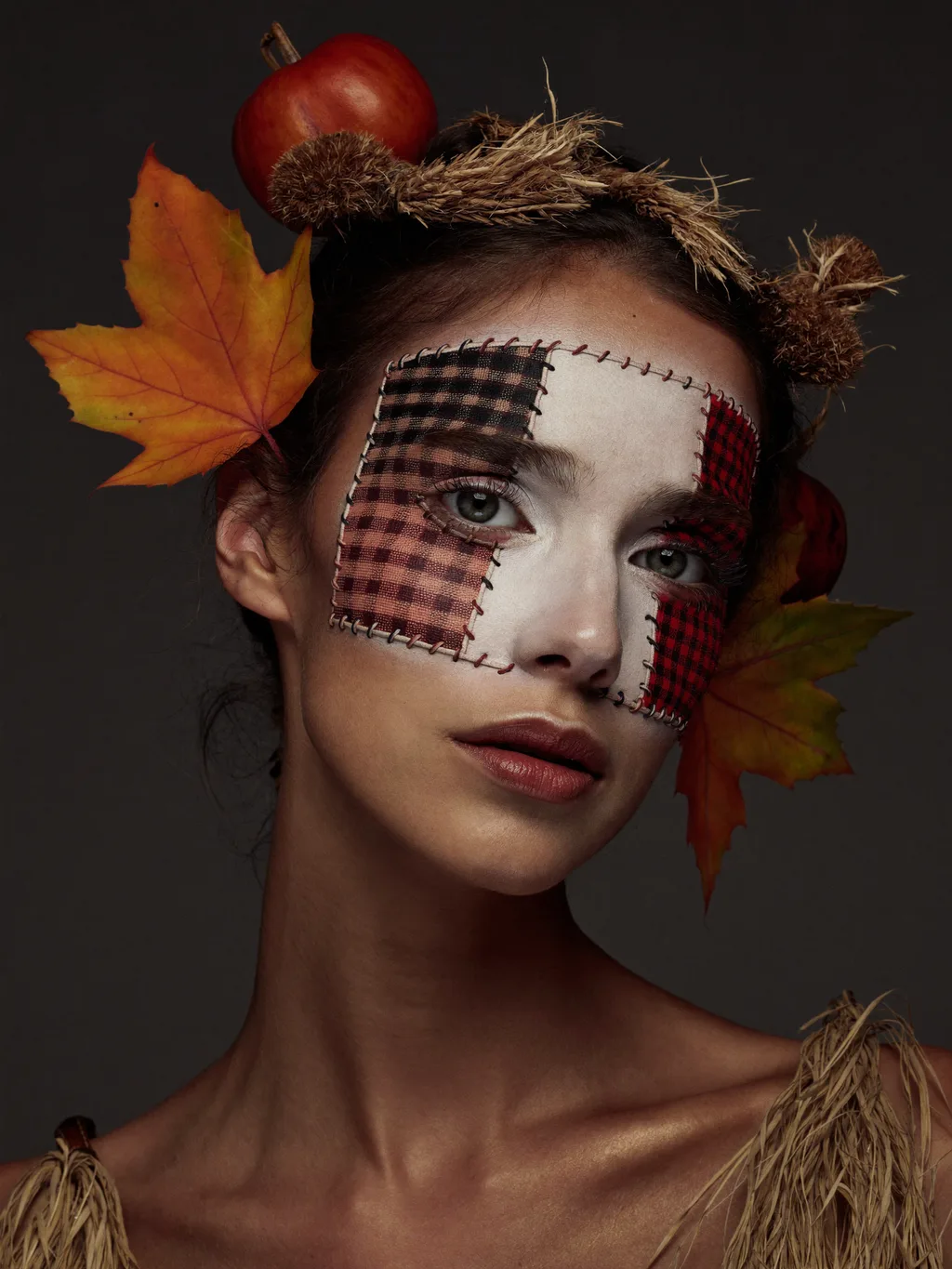 Scarecrow Couture special effects makeup — AI photoshoot example