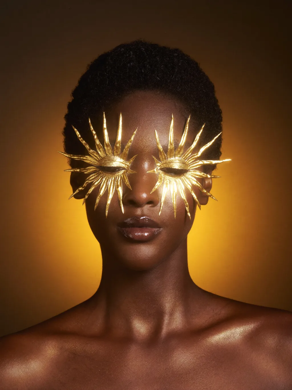 Sun Goddess special effects makeup — AI photoshoot example