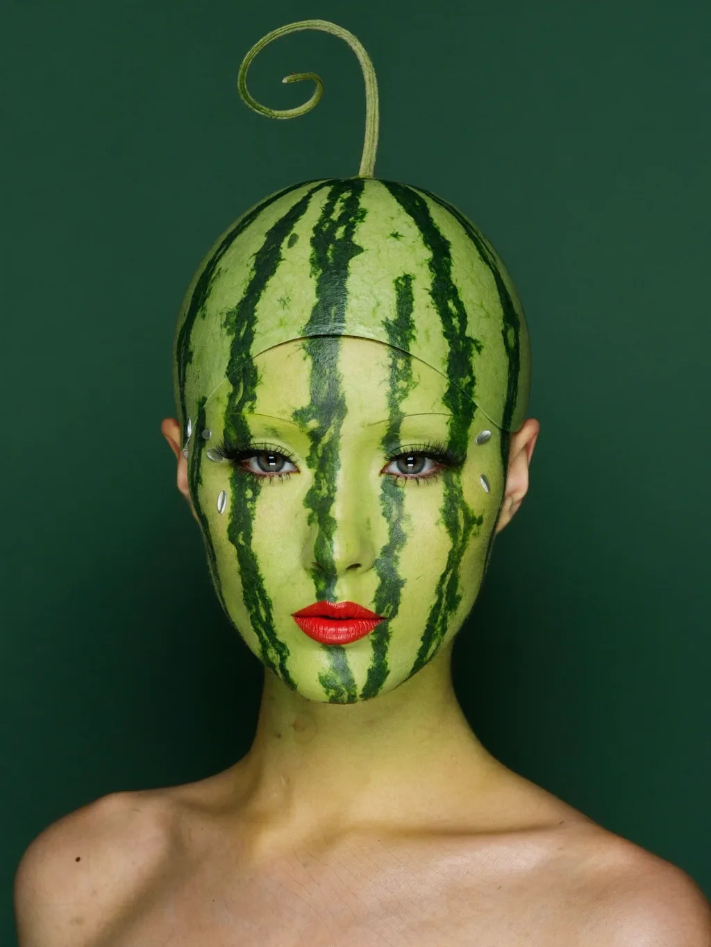 Watermelon Rind special effects makeup — AI photoshoot example