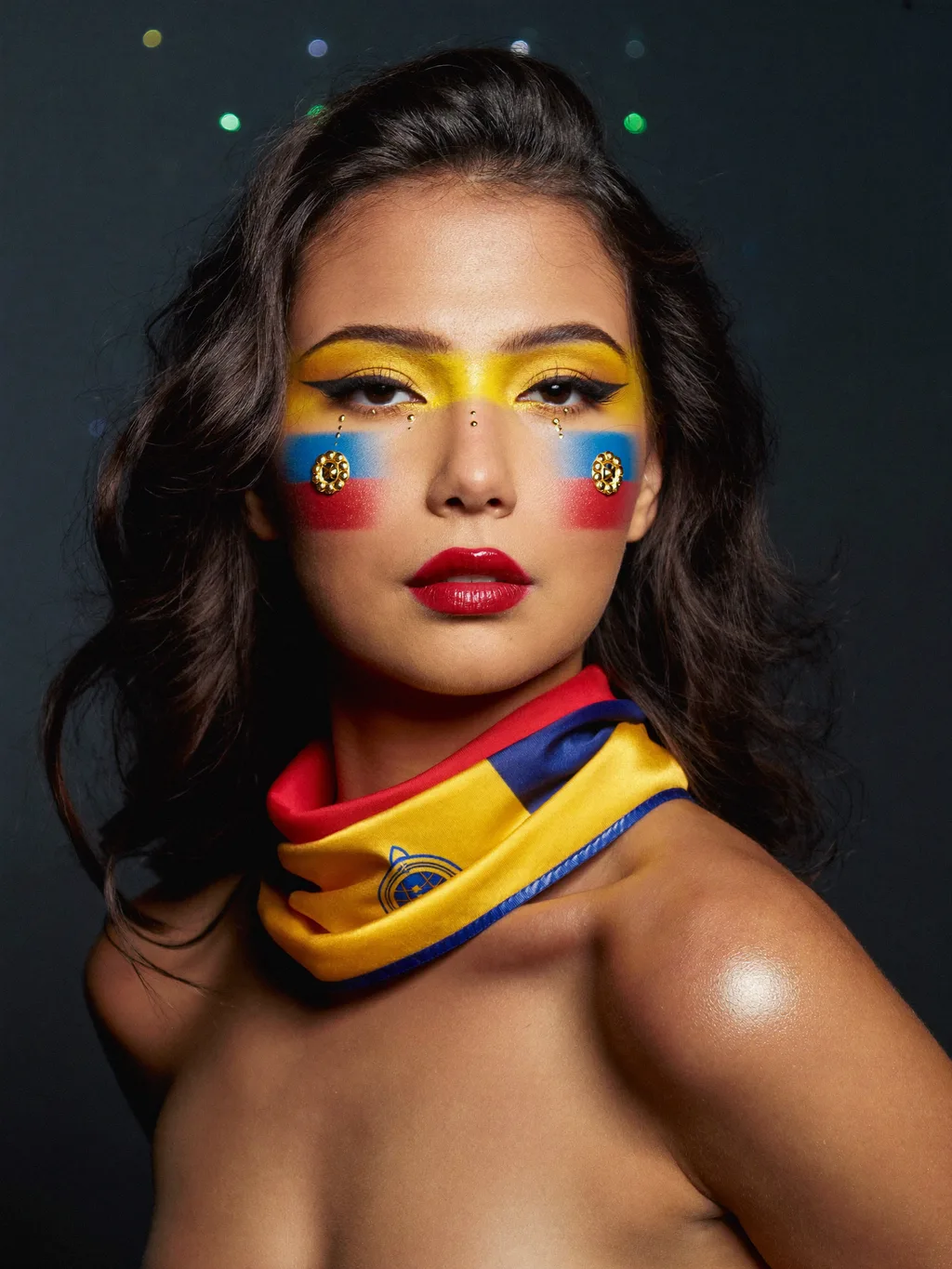 Colombia Fan Look special effects makeup — AI photoshoot example