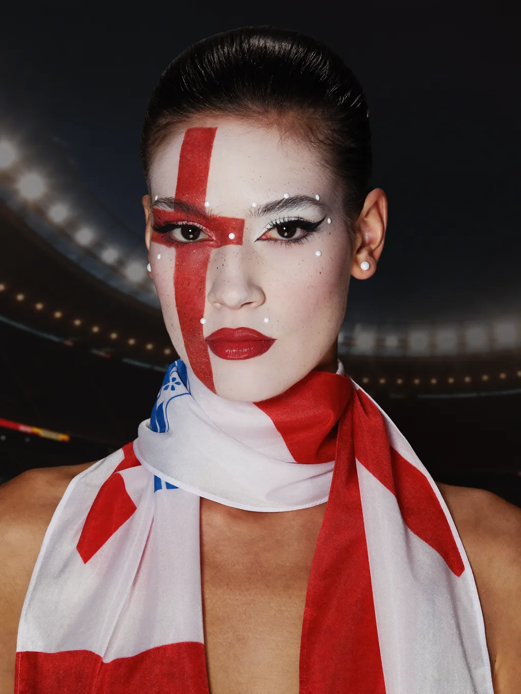 England Fan Look makeup concept