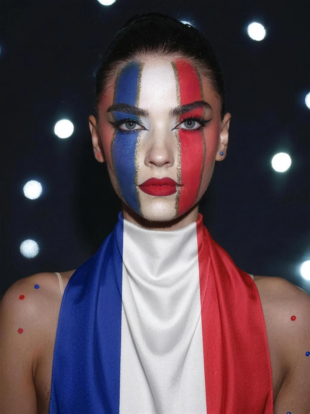 France Fan Look makeup concept