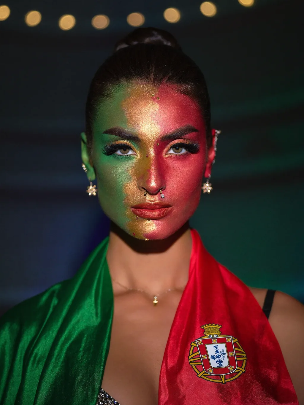 Portugal Fan Look makeup concept