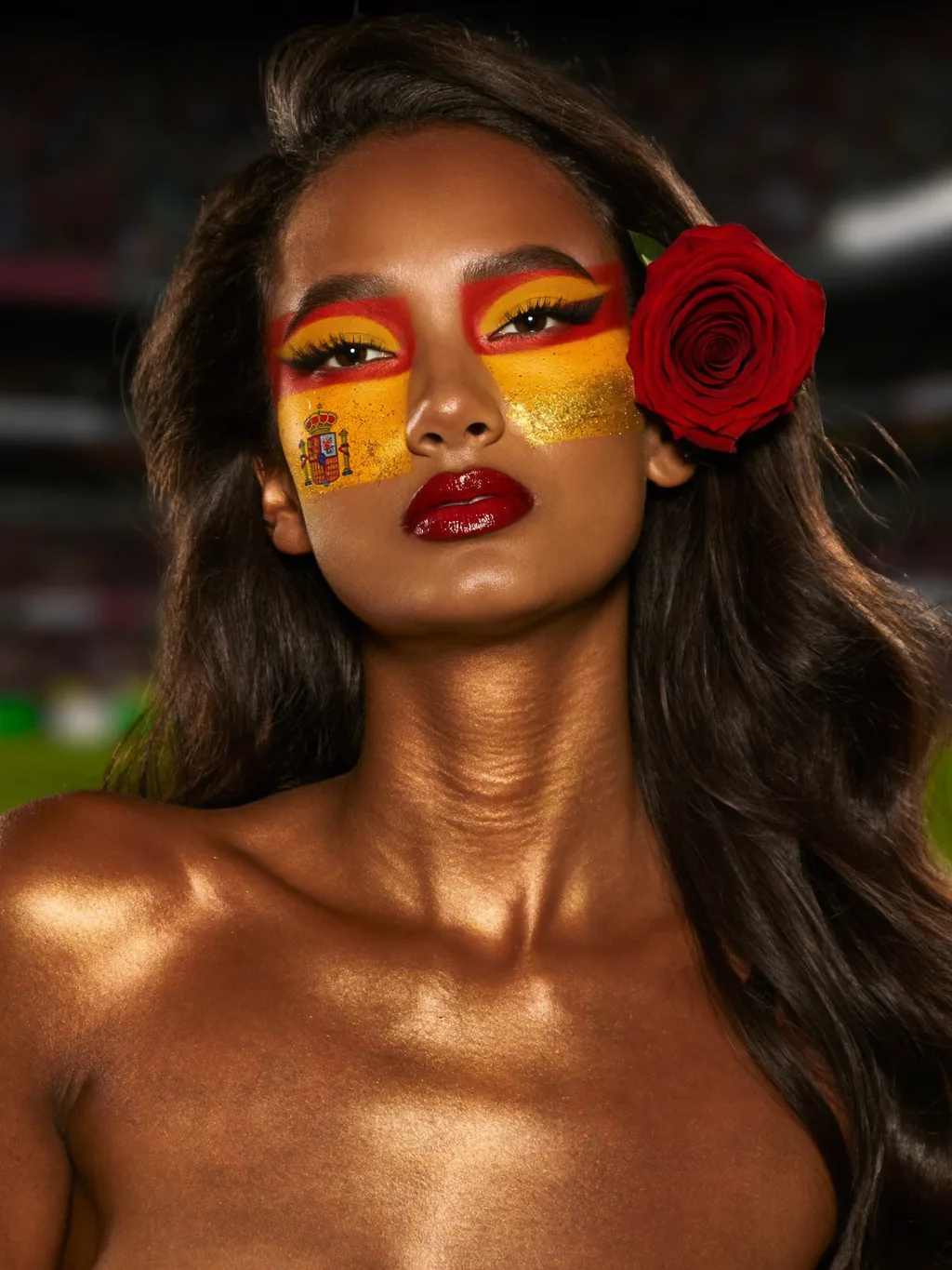 Spain Fan Look special effects makeup — AI photoshoot example